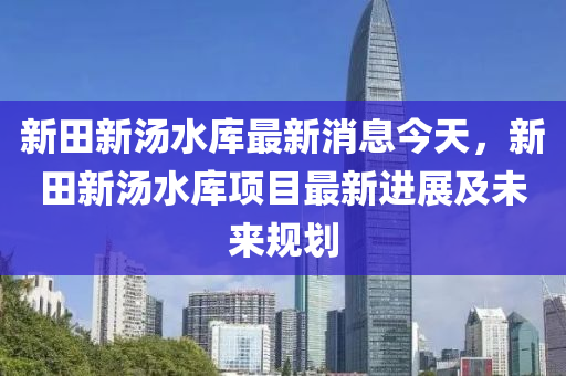 新田新湯水庫(kù)最新消息今天，新田新湯水庫(kù)項(xiàng)目最新進(jìn)展及未來(lái)規(guī)劃