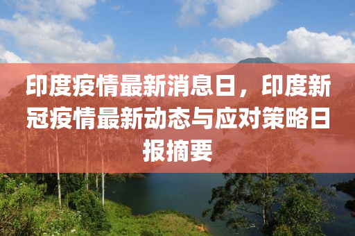 印度疫情最新消息日，印度新冠疫情最新動態(tài)與應(yīng)對策略日報摘要