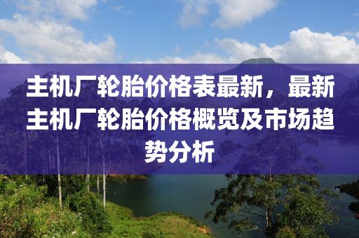 主機廠輪胎價格表最新，最新主機廠輪胎價格概覽及市場趨勢分析