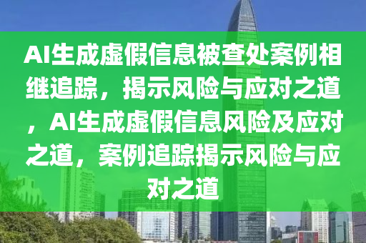 利用 AI 生成虛假信息被查處案例·相繼追蹤