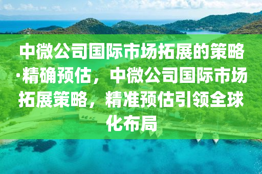 中微公司國際市場拓展的策略·精確預(yù)估，中微公司國際市場拓展策略，精準(zhǔn)預(yù)估引領(lǐng)全球化布局