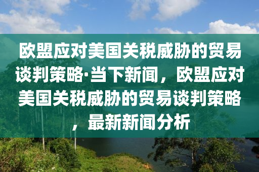 歐盟應(yīng)對(duì)美國(guó)關(guān)稅威脅的貿(mào)易談判策略·當(dāng)下新聞，歐盟應(yīng)對(duì)美國(guó)關(guān)稅威脅的貿(mào)易談判策略，最新新聞分析