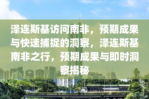 澤連斯基訪(fǎng)問(wèn)南非，預(yù)期成果與快速捕捉的洞察，澤連斯基南非之行，預(yù)期成果與即時(shí)洞察揭秘