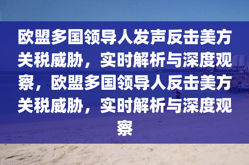 歐盟多國領(lǐng)導人發(fā)聲反擊美方關(guān)稅威脅，實時解析與深度觀察，歐盟多國領(lǐng)導人反擊美方關(guān)稅威脅，實時解析與深度觀察