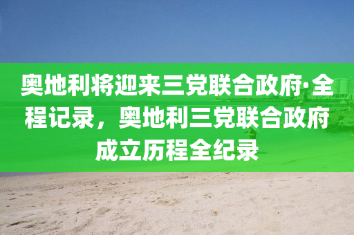 奧地利將迎來三黨聯(lián)合政府·全程記錄，奧地利三黨聯(lián)合政府成立歷程全紀(jì)錄