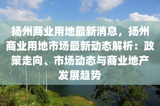 揚(yáng)州商業(yè)用地最新消息，揚(yáng)州商業(yè)用地市場最新動(dòng)態(tài)解析：政策走向、市場動(dòng)態(tài)與商業(yè)地產(chǎn)發(fā)展趨勢