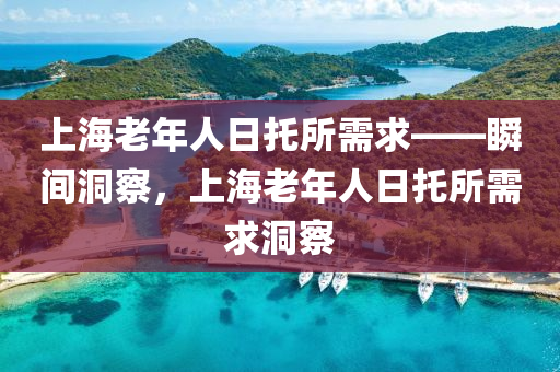 上海老年人日托所需求——瞬間洞察，上海老年人日托所需求洞察