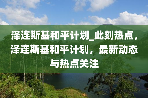 澤連斯基和平計劃_此刻熱點，澤連斯基和平計劃，最新動態(tài)與熱點關(guān)注