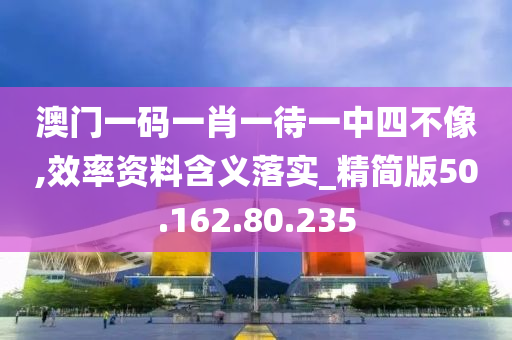 澳門一碼一肖一待一中四不像,效率資料含義落實(shí)_精簡版50.162.80.235