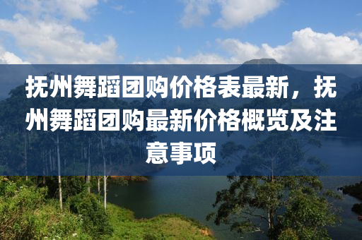 撫州舞蹈團(tuán)購(gòu)價(jià)格表最新，撫州舞蹈團(tuán)購(gòu)最新價(jià)格概覽及注意事項(xiàng)