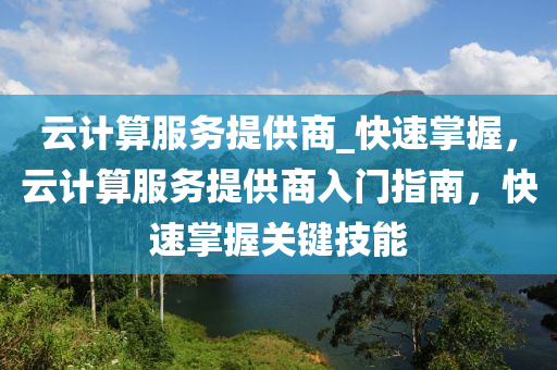 云計算服務提供商_快速掌握，云計算服務提供商入門指南，快速掌握關鍵技能