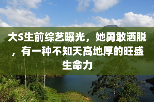 大S生前綜藝曝光，她勇敢灑脫，有一種不知天高地厚的旺盛生命力