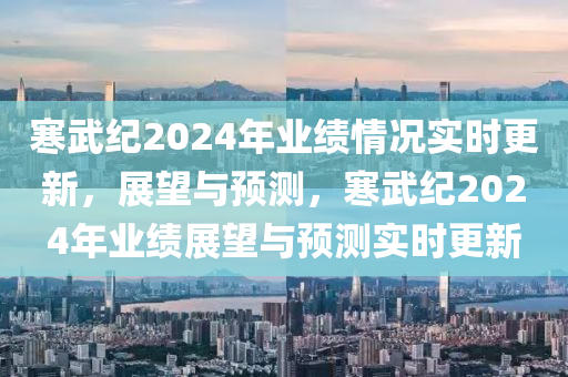 寒武紀(jì) 2024 年業(yè)績(jī)情況·實(shí)時(shí)更進(jìn)