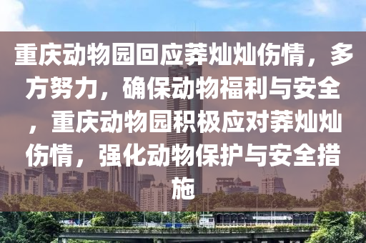 重慶動物園回應莽燦燦傷情，多方努力，確保動物福利與安全，重慶動物園積極應對莽燦燦傷情，強化動物保護與安全措施