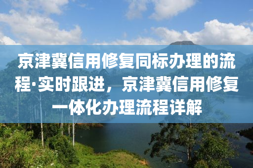 京津冀信用修復(fù)同標(biāo)辦理的流程·實(shí)時(shí)跟進(jìn)，京津冀信用修復(fù)一體化辦理流程詳解