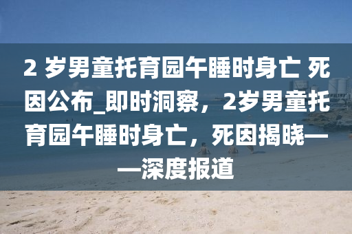 2 歲男童托育園午睡時(shí)身亡 死因公布_即時(shí)洞察，2歲男童托育園午睡時(shí)身亡，死因揭曉——深度報(bào)道