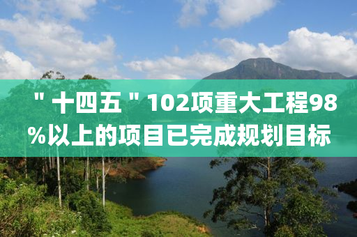 ＂十四五＂102項(xiàng)重大工程98%以上的項(xiàng)目已完成規(guī)劃目標(biāo)