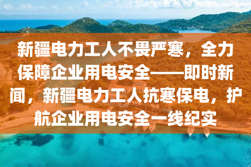 新疆電力工人不畏嚴(yán)寒，全力保障企業(yè)用電安全——即時新聞，新疆電力工人抗寒保電，護(hù)航企業(yè)用電安全一線紀(jì)實