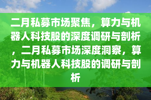 2 月私募扎堆調(diào)研算力