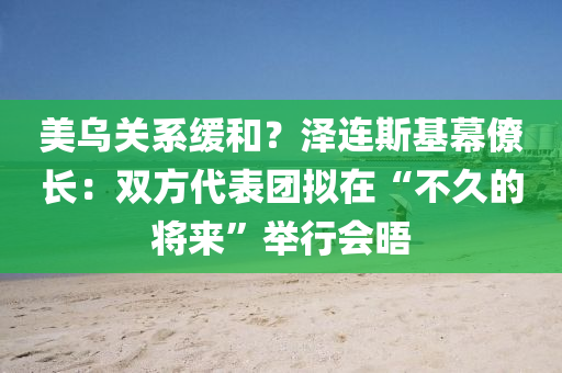 美烏關(guān)系緩和？澤連斯基幕僚長：雙方代表團(tuán)擬在“不久的將來”舉行會(huì)晤