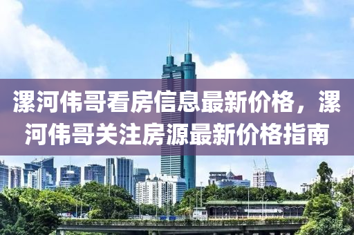 漯河偉哥看房信息最新價(jià)格，漯河偉哥關(guān)注房源最新價(jià)格指南