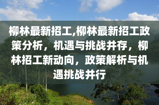 柳林最新招工,柳林最新招工政策分析，機(jī)遇與挑戰(zhàn)并存，柳林招工新動(dòng)向，政策解析與機(jī)遇挑戰(zhàn)并行