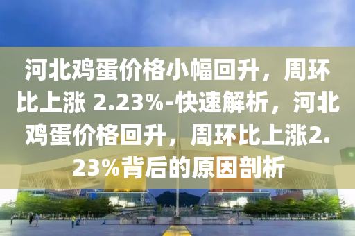 河北雞蛋價格小幅回升，周環(huán)比上漲 2.23%-快速解析，河北雞蛋價格回升，周環(huán)比上漲2.23%背后的原因剖析