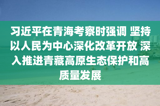 習近平在青海考察時強調(diào) 堅持以人民為中心深化改革開放 深入推進青藏高原生態(tài)保護和高質量發(fā)展