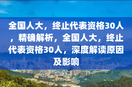 全國人大，終止代表資格30人，精確解析，全國人大，終止代表資格30人，深度解讀原因及影響