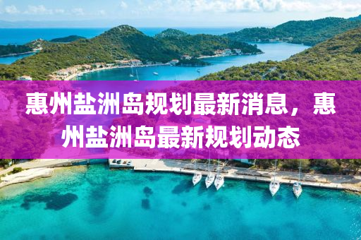 惠州鹽洲島規(guī)劃最新消息