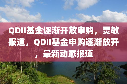 QDII基金逐漸開放申購，靈敏報道，QDII基金申購逐漸放開，最新動態(tài)報道