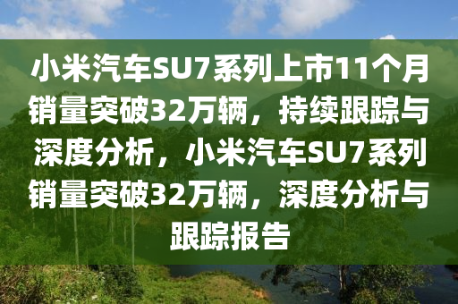 小米汽車SU7系列上市11個(gè)月銷量突破32萬(wàn)輛，持續(xù)跟蹤與深度分析，小米汽車SU7系列銷量突破32萬(wàn)輛，深度分析與跟蹤報(bào)告