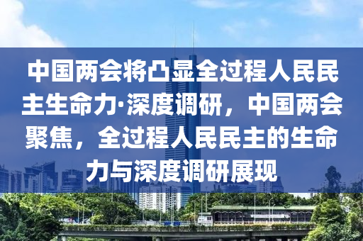 中國兩會將凸顯全過程人民民主生命力·深度調(diào)研，中國兩會聚焦，全過程人民民主的生命力與深度調(diào)研展現(xiàn)