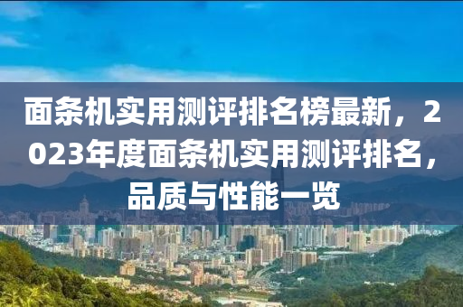 面條機(jī)實(shí)用測(cè)評(píng)排名榜最新，2023年度面條機(jī)實(shí)用測(cè)評(píng)排名，品質(zhì)與性能一覽