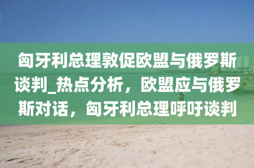 匈牙利總理敦促歐盟與俄羅斯談判_熱點(diǎn)分析，歐盟應(yīng)與俄羅斯對(duì)話，匈牙利總理呼吁談判