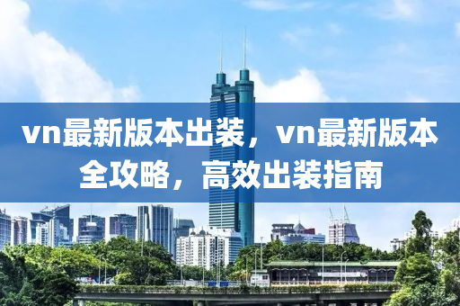 vn最新版本出裝，vn最新版本全攻略，高效出裝指南