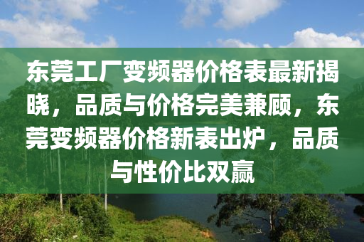 東莞工廠變頻器價格表最新揭曉，品質與價格完美兼顧，東莞變頻器價格新表出爐，品質與性價比雙贏