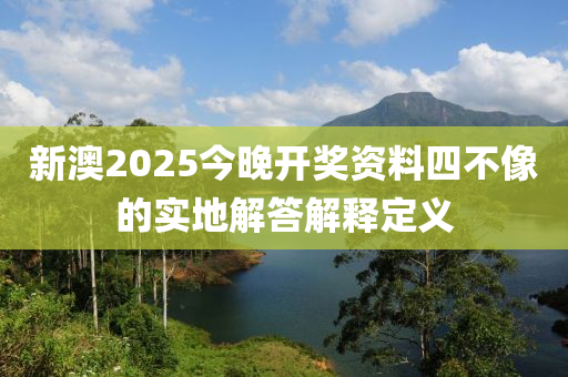 新澳2025今晚開獎資料四不像的實(shí)地解答解釋定義