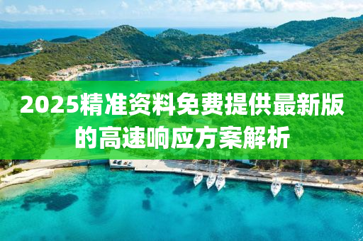 2025精準資料免費提供最新版的高速響應(yīng)方案解析