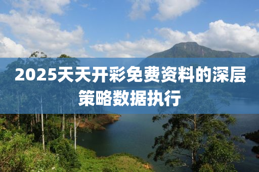 2025天天開彩免費(fèi)資料的深層策略數(shù)據(jù)執(zhí)行