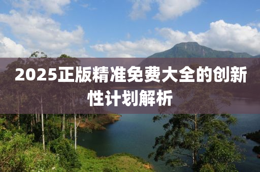 2025正版精準(zhǔn)免費大全的創(chuàng)新性計劃解析