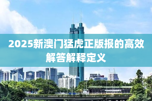 2025新澳門猛虎正版報(bào)的高效解答解釋定義