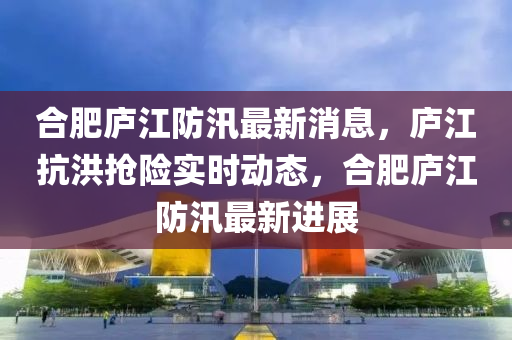 合肥廬江防汛最新消息，廬江抗洪搶險實時動態(tài)，合肥廬江防汛最新進展