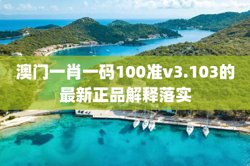 澳門一肖一碼100準v3.103的最新正品解釋落實