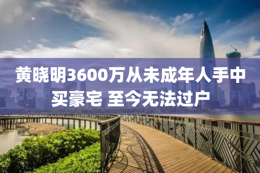 黃曉明3600萬從未成年人手中買豪宅 至今無法過戶