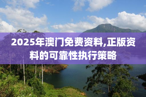 2025年澳門(mén)免費(fèi)資料,正版資料的可靠性執(zhí)行策略