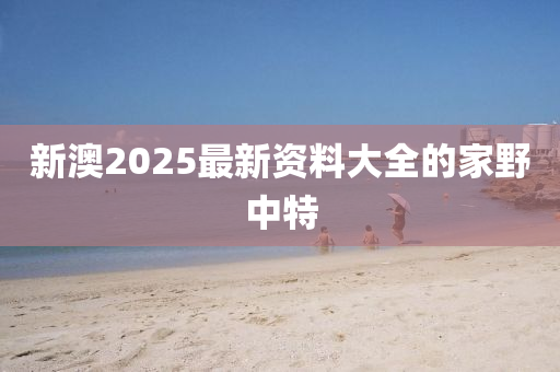 新澳2025最新資料大全的家野中特