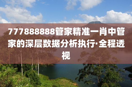 777888888管家精準一肖中管家的深層數(shù)據(jù)分析執(zhí)行·全程透視