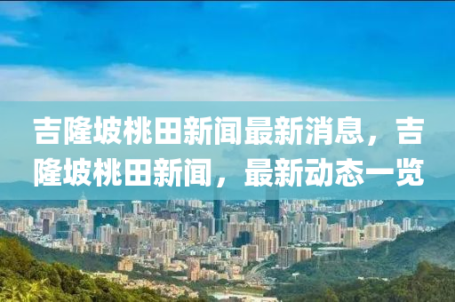 吉隆坡桃田新聞最新消息，吉隆坡桃田新聞，最新動態(tài)一覽