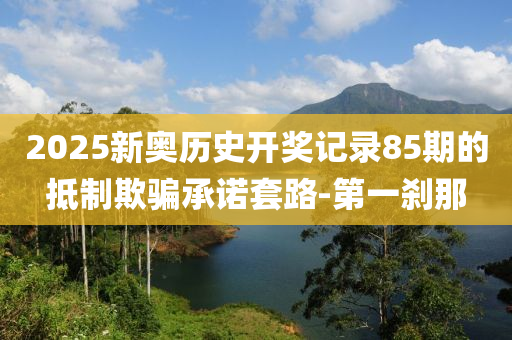 2025新奧歷史開獎記錄85期的抵制欺騙承諾套路-第一剎那